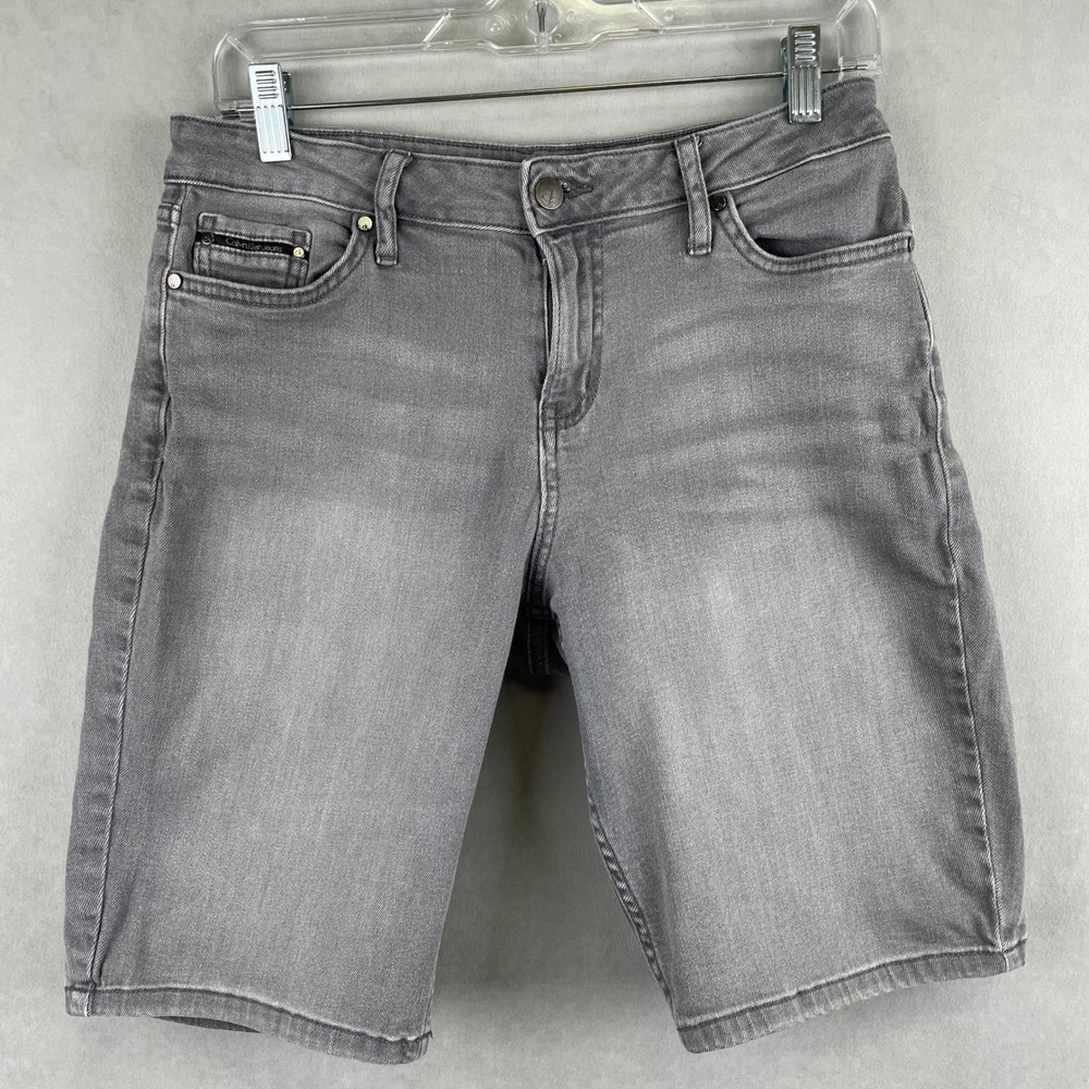 Calvin Klein Jeans Wmn Gray City Short BF Bermuda Denim Stretch Comfy‎ Classic 8